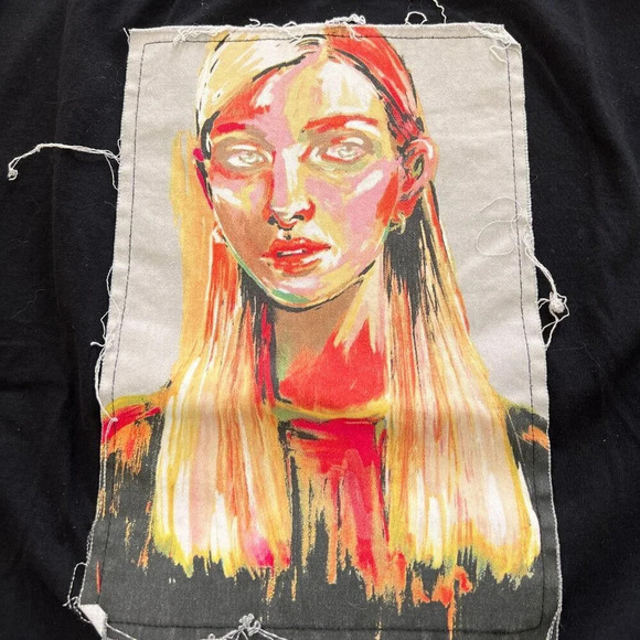 Zara Women's Face T-Shirt Cotton Size S - Picture 6 of 6